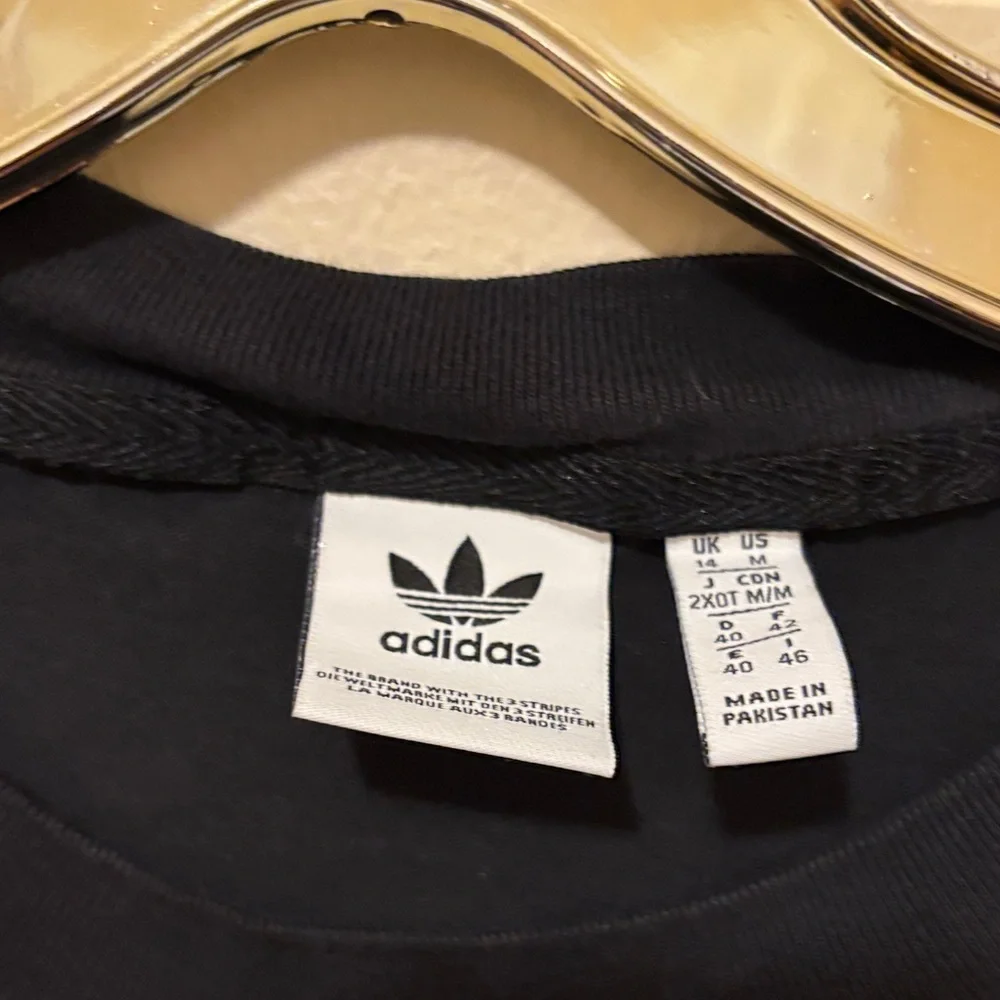 Adidas Black Tee with White Trefoil Logo - Picture 2 of 2